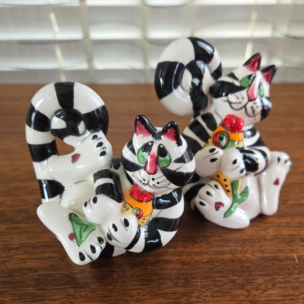 Blue Sky Lynda Corneille Anthropomorphic Cats Salt Pepper Shakers Kittens